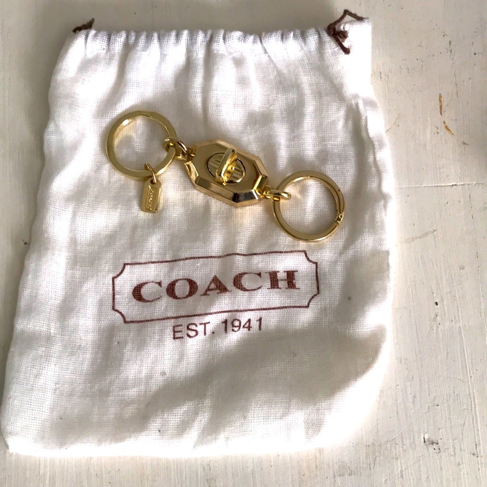 NWOT Coach detachable keychain with bag